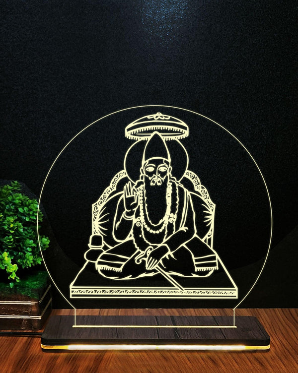 Kabir Das ji Round 3D Illusion Lamp - PrintMine Main