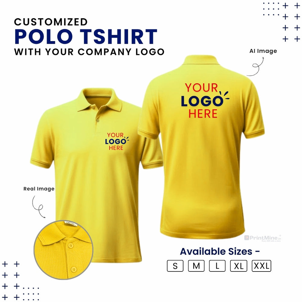 Customized Polo T-Shirt With Your Company Logo Order Logo Printed Tees 