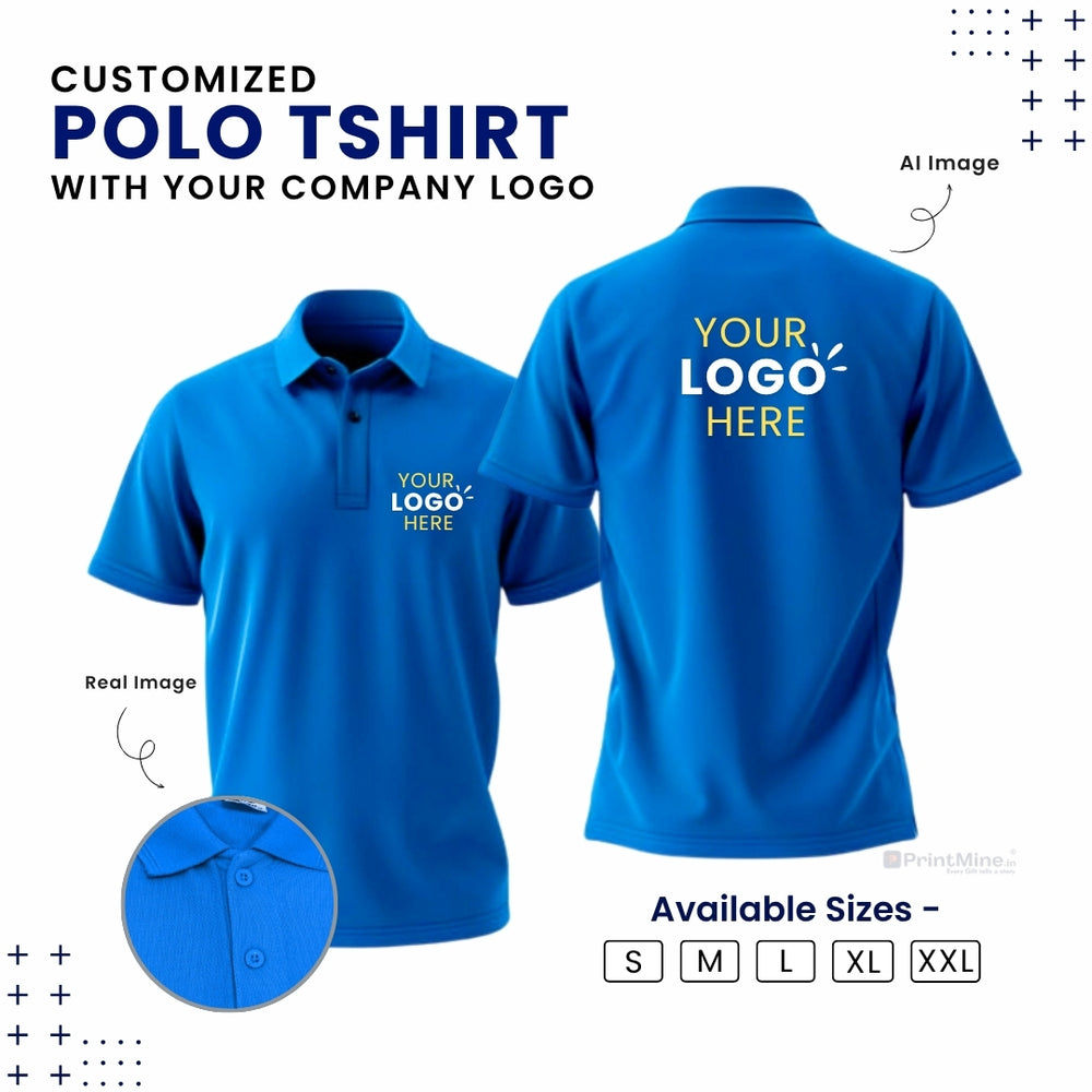 Customized Polo T-Shirt With Your Company Logo Order Logo Printed Tees