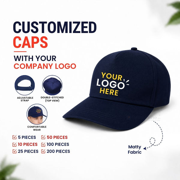 Customized Caps | Customized With Your Company Logo | PrintMine.in