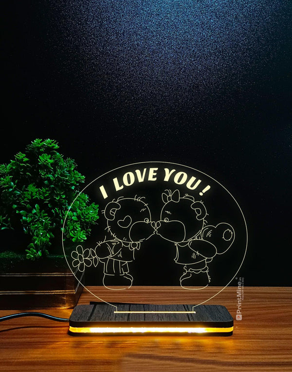 I love you 3D Illusion Lamp