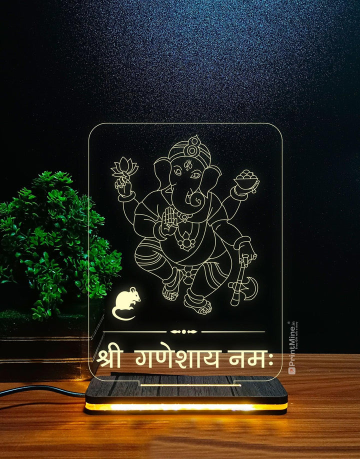 Shree Ganeshay Namah 3D Illusion Lamp - PrintMine Main