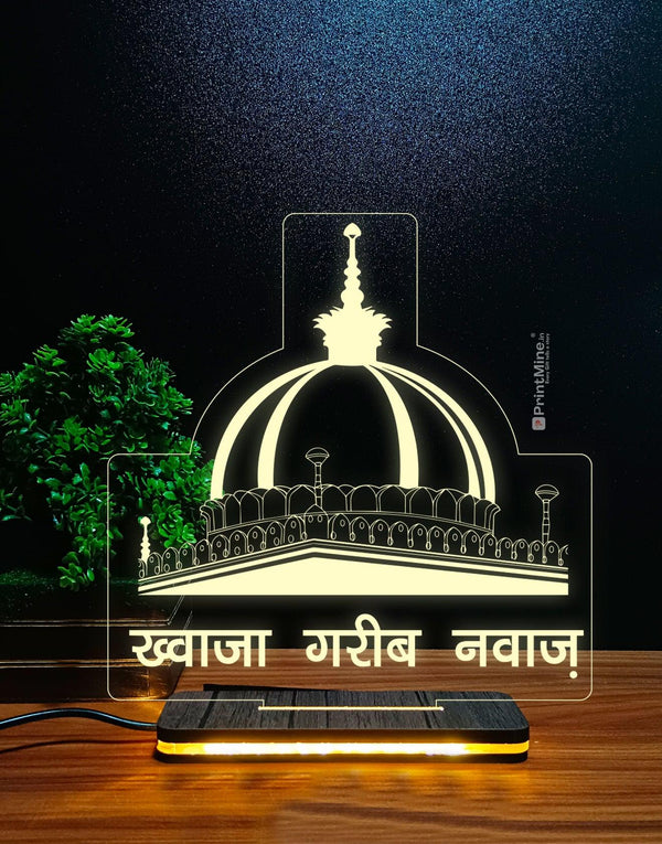Khwaja Garib Nawaz small base 3D Illusion Lamp
