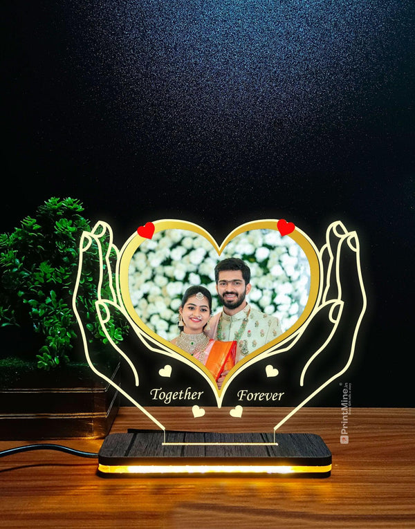 Couple Photo LED 3D Illusion Lamp | Valentine's Day Special Gift | PrintMine.in