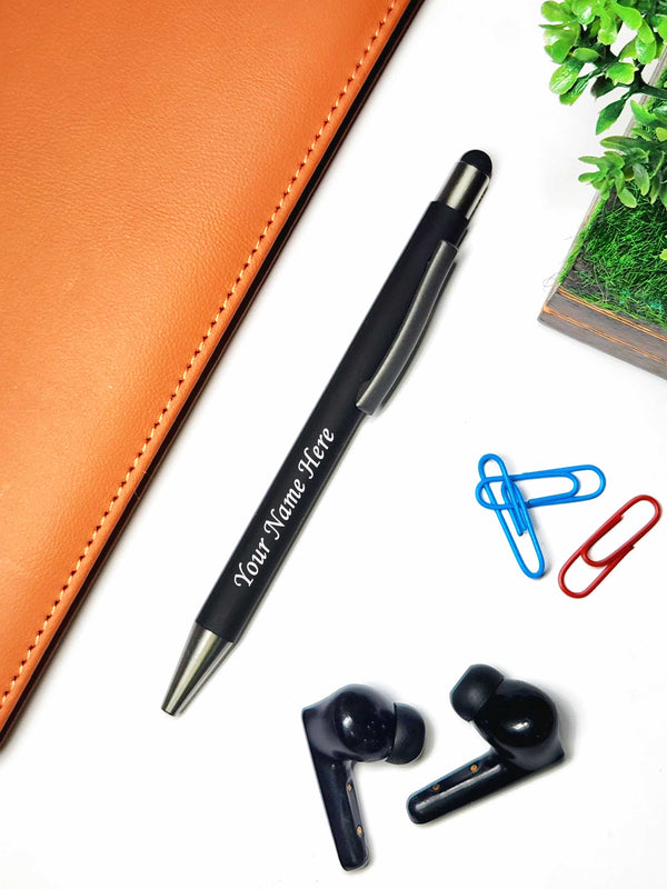 Jet Black Personalized Pen with Name Engraved Design 11
