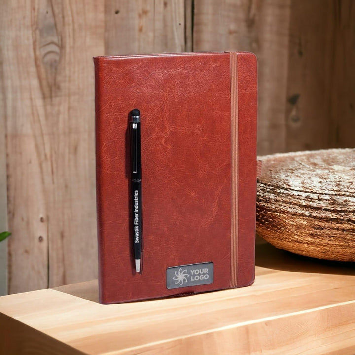 Brown Notebook & Pen set - 2 in 1 - PM 248 - PrintMine Main